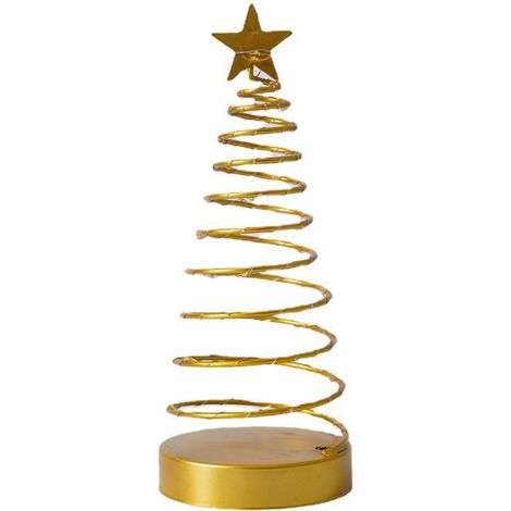 Lampe étoile spirale en fer, décoration de Noël pour chambre, veilleuse chaleureuse, petite lampe de bureau légère (1/5)