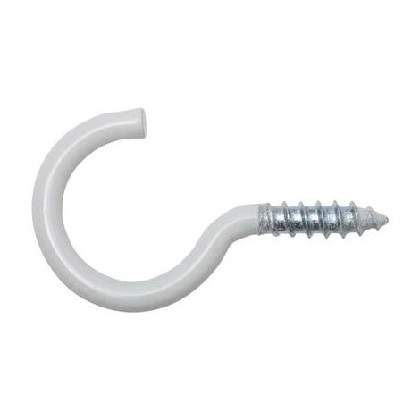 SWG 23965580 - GANCHO PARA TENDER (4 UNIDADES, 50/20, 50 MM, ACERO REVESTIDO), COLOR BLANCO
