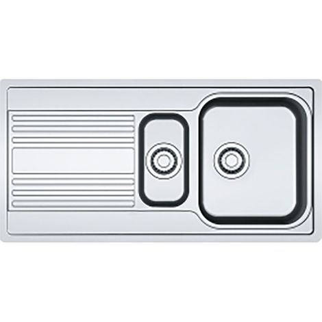 Franke Einbauspüle Rapid RPX 251-100, Edelstahl, Drehknopf Chrom (1/2)