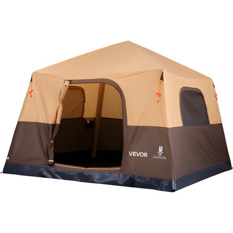 Tente gonflable 6 personnes – Pompe rechargeable – Tissu Oxford 210D – Dimensions 300x300x225 cm – 4 fenêtres en maille pour ventilation (1/5)