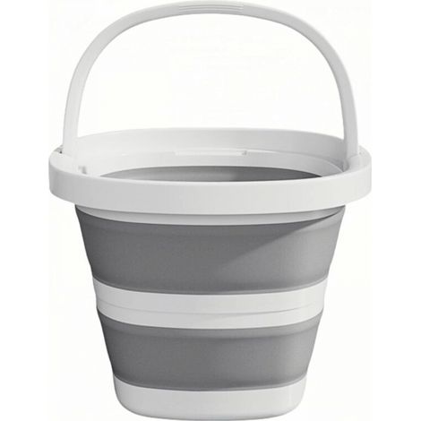 Seau de nettoyage pliable portable et pliable, petit seau en plastique, design peu encombrant, adapté au nettoyage de la maison, au jardinage, au camping, à la pêche, au lavage (1/4)