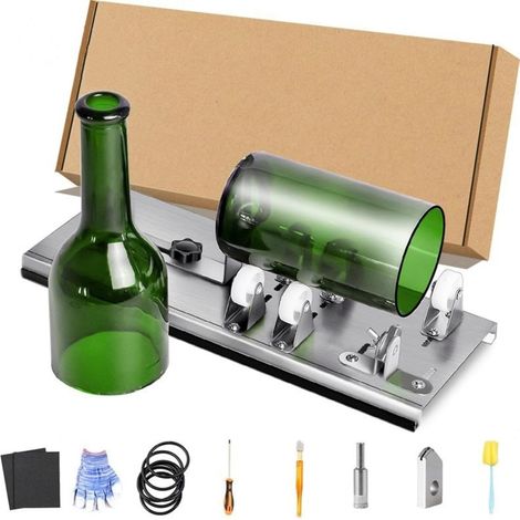 Kit de coupe-verre - Outil de coupe de verre - Pour travaux manuels, découpe, carrelage, mosaïque, bouteilles, miroirs (1/5)