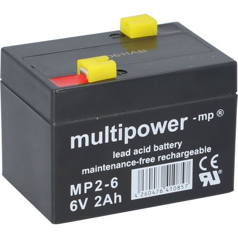 Multipower Blei-Akku MP2-6 Pb 6V / 2Ah (1/5)