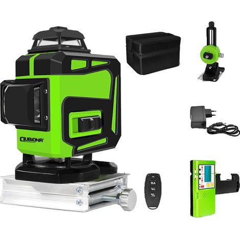 Niveau Laser à Faisceau Vert 4D, Haute Visibilité, Télécommande (1/2)
