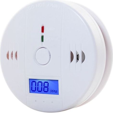 Bluedeer – Runder Kohlenmonoxidmelder – LED-Anzeige – Elektrochemischer Sensor – 85 dB Alarm – Einfache Wandmontage (1/5)