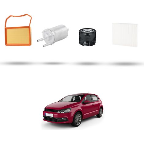 Kit tagliando 4 filtri compatibile con Vw POLO V (6R,6C) 1.0 44kw Dal 2014 (1/5)