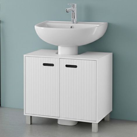 Mobile sottolavabo 60 cm bianco con 2 ante Fast (1/5)