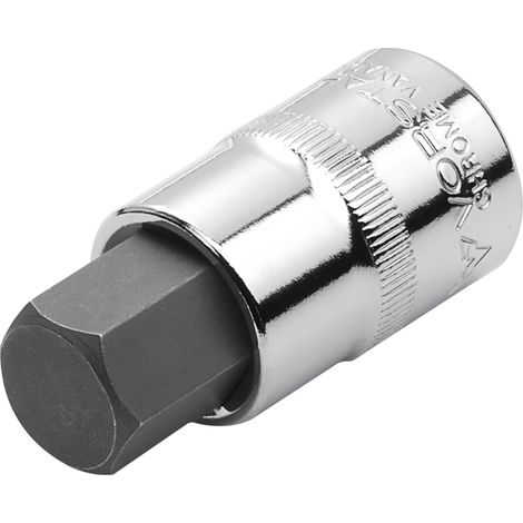 Clé à douille 1/2" avec embout hexagonal en acier au chrome-vinyle 7 x 55 mm Vorstahl (1/5)