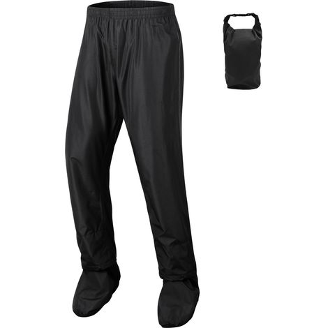 GARRYFIZH Pantalon Pluie Vélo Respirant - Noir Taille L, Coupe-vent, avec Couvre-Chaussures (1/5)