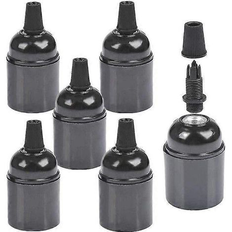 Lot de 6 douilles en bakélite E26/E27, style vintage, à vis ES, pour plafonnier/suspension/lampadaire (1/5)