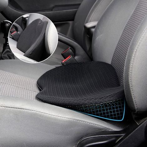 KLVGTIFS PU - Coussin de Siège Voiture Conducteur,Coussin Voiture rehausseur,Dossier pour siège Auto,soulagement de la Douleur pour Les Conduite (1/5)