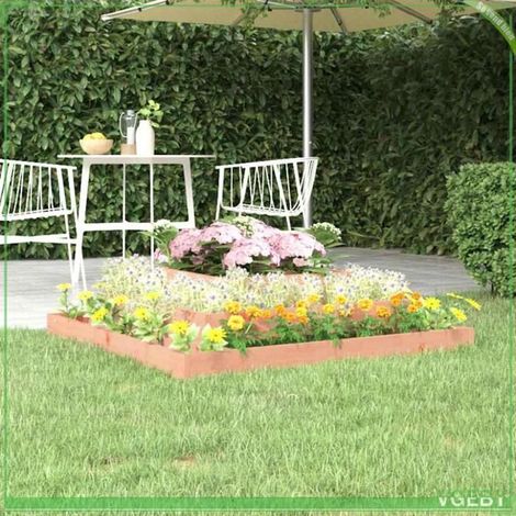 Jardinière - FAFEICY - Modèle à 3 niveaux - Bois de douglas massif - 110×110×27 cm - Cadre robuste (1/5)