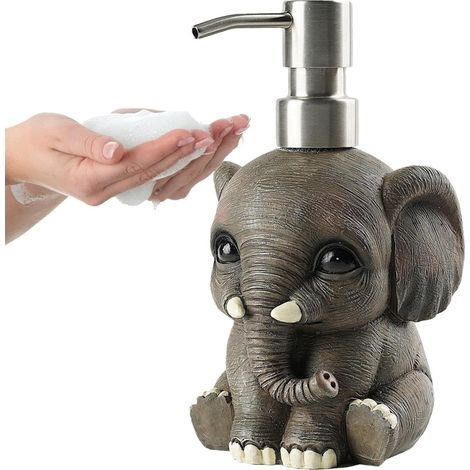 Flacon de gel douche ou distributeur de lotion en forme d'éléphant.-AquaForge (1/5)