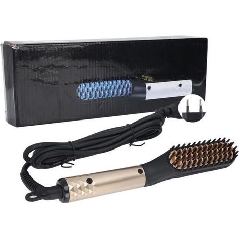 Piastra elettrica per barba, pettine lisciante per barba, spazzola elettrica riscaldata per barba, spazzola portatile per barba da uomo (1/4)