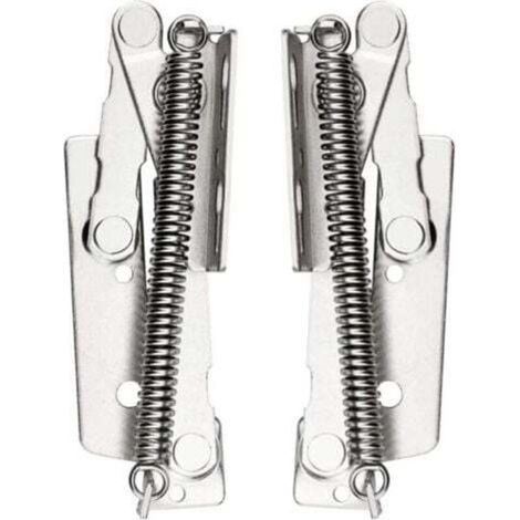 2 Pcs Charnière de Porte d'armoire, Charnière à Ressort, 80 ° Paumelles de Porte Pour Portes de Meuble Haut, Placard, Armoire de Cuisine Capacité de Charge Jusqu'à 10 Kg (1/4)