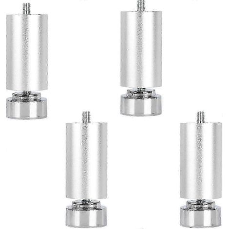 Lot de 4 pieds de meubles réglables, pieds de canapé en alliage d'aluminium, pieds de cuisine ronds en métal, adaptés aux meubles TV, lits, tables basses (30 cm). (1/5)