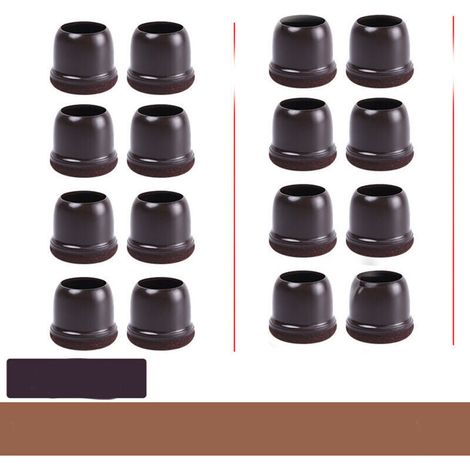 Lot de 16 protège-pieds de chaise, diamètre 1,5 cm, coussinets de chaise en feutre épais, élastiques, adaptés aux chaises, canapés et tables - Protéger (1/4)