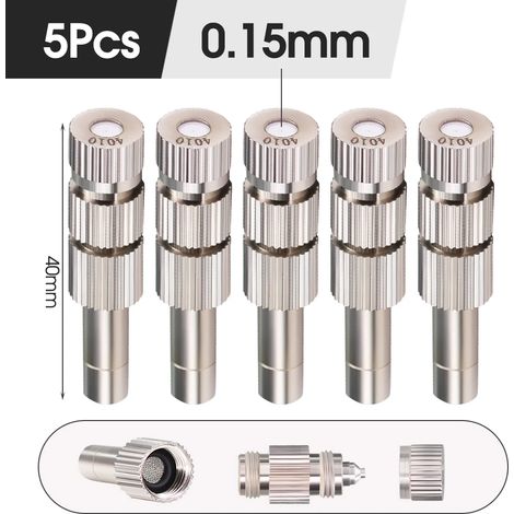 (B-0,15 mm - 5 filtres) Buse de pulvérisation basse pression 6 mm à insertion rapide pour brumisateur extérieur, jardin et terrasse, dispositif de refroidissement et d'humidification (1/5)