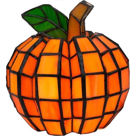 Lampe citrouille RUIYUE, lampe citrouille en vitrail, décorations citrouilles d'Halloween 2026, Nuit étoilée, lanternes citrouilles d'intérieur pour la maison, fêtes (1)