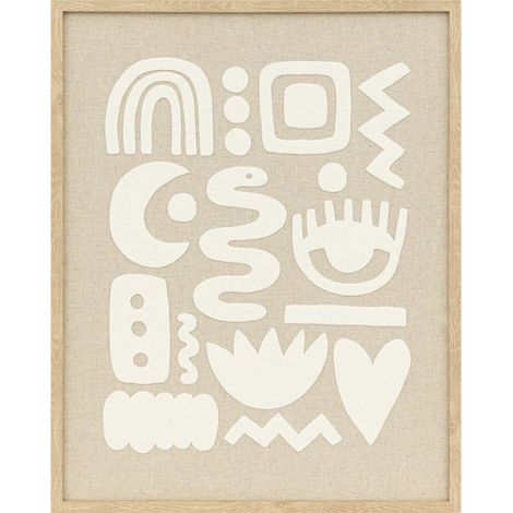 Décoration Murale en Relief "Petra" 50cm Beige (1/4)