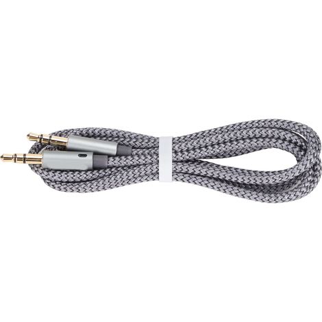3,5-mm-Stereokabel (Stecker auf Stecker) mit Nylongeflecht, 1,2 m Verlängerung für Audiogeräte