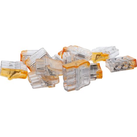 Capri - Bornes SLIM automatique 3 entru00e9es pour fil rigide 2.5mmu2264 (boite de 150 connecteurs) - 307103