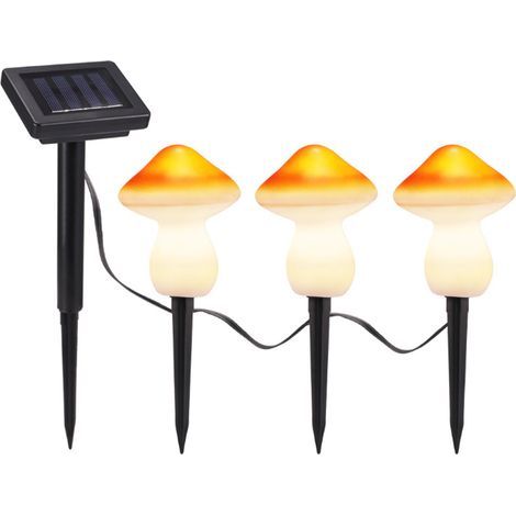 Die pilzförmige Solar-Gartenleuchte ist eine wasserdichte LED-Lampe für Gartenwege. (1/5)