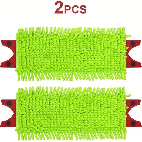 Set mit 2 Ersatz-Chenillepads, passend für den Velida Ultramat 2 Wischmopp. Tiefenwaschbar und wiederverwendbar. (1/4)