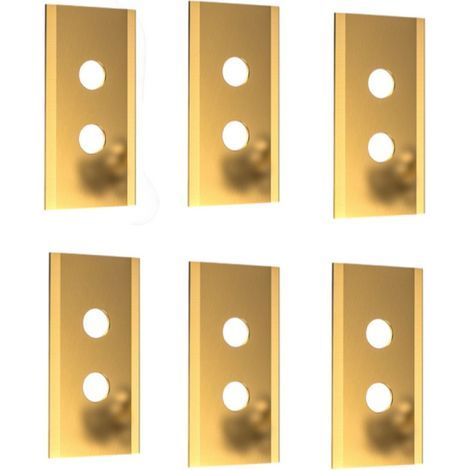 FITLAB-Lames de rechange compatibles avec les tondeuses robots Mammotion Luba Yuka - Double trou, dorées, lot de 6 lames, épaisseur 0,9 mm (1/4)