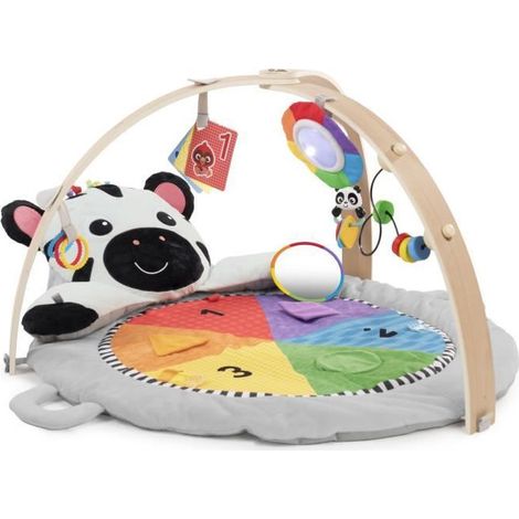 Tappeto d'attività BABY EINSTEIN Zen's Activity Milestones con barra in legno, giochi multisensoriali, dalla nascita (1/5)