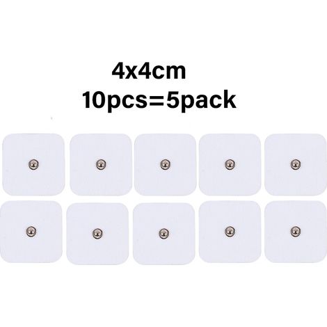Lot de 20/10 électrodes TENS pour appareil de thérapie numérique TENS (5x5/4x4cm) - Stimulateur nerveux...03919
