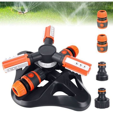 1 Arroseur rotatif 360°,3 bras,36 buses,jardin,pelouse,système irrigation (1/4)