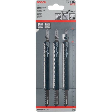 1CF BOSCH-A 3 LAME T 344 D PER SEGHETTO ALTERNATIVO