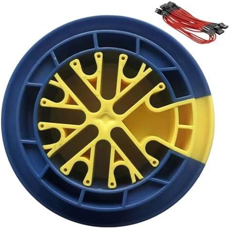 Cable comb, cable management kit, cable tool, smooth pull prevents tangles, Blue/Yellow (1/5)