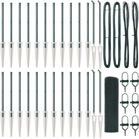 Maison Exclusive - Schweißdrahtzaun mit Spikes 50 x 0,8 m (B x H)