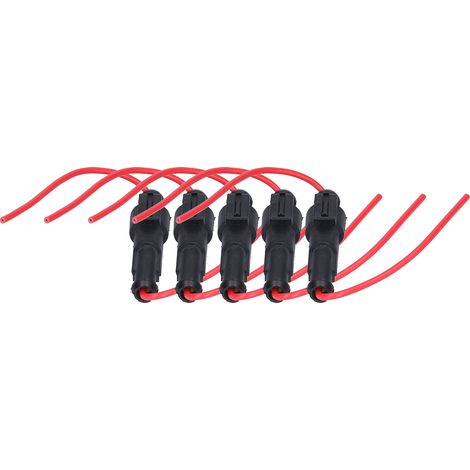 Connecteur électrique automobile 5 voies étanche, ignifugé, résistant et antioxydant, 1P rouge (1/5)