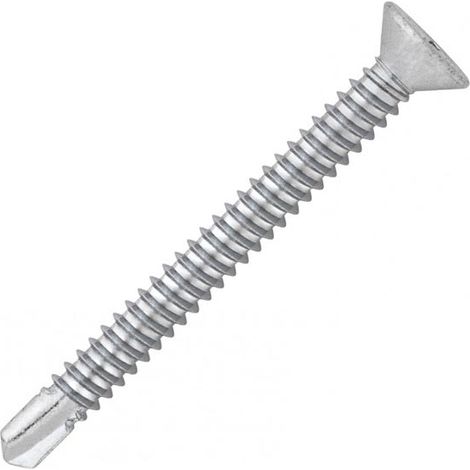Scell-It – Boîte de 250 vis autoperceuse acier zingué – Ø4,8 x 60 mm – Tête fraisée 120° – Capacité de perçage 4 mm – TFQ48060 (1/4)