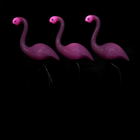 Lampe solaire LED flamant rose 3 en 1 pour extérieur, étanche, jardin ou pelouse (1/5)