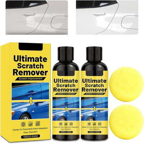 Rimozione Graffi Auto 2x100g, Lucidante AntiGraffio Auto con 2 Spugne, Antigraffio Carrozzeria Auto, Rimozione Graffi Auto per Graffi Leggeri, Rimozione Graffi Auto per Tutte le Vernici (1/5)