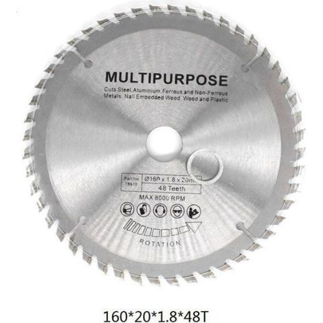 Lame de scie circulaire Silver Disque rotatif pour la coupe du bois 60 dents160 mm Odipie (1/3)