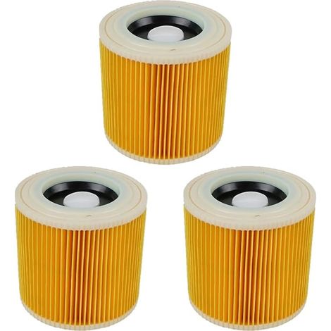 Confezione Da 3 Filtri Per Aspirapolvere Kärcher Serie Wd2 Wd3 Wd3p Nt18 Mv2 Mv3 Filtri A Cartuccia, Filtro Di Ricambio Per Aspirapolvere Kärcher Per Liquidi E Solidi