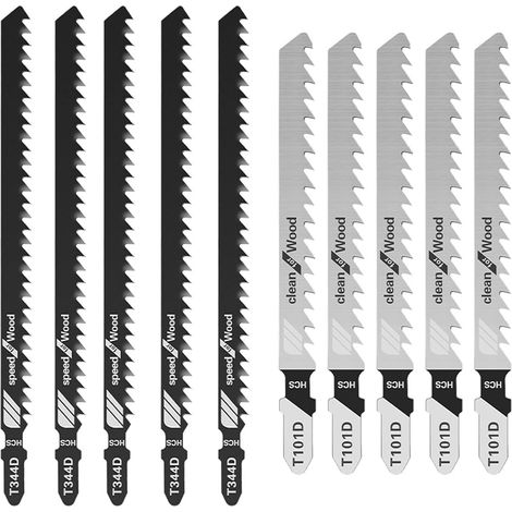 Lot de 10 lames de scie sabre - Pour béton cellulaire, bois, métal, brique, béton, compatible avec les scies sabres courantes (1/5)