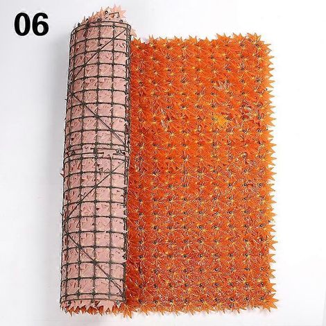 Clôture murale verte de 0,5 x 1/3 m, fausse vigne de lierre, filet de feuilles artificielles pour jardin et terrasse, décoration0,5 x 1 M orange (1/5)