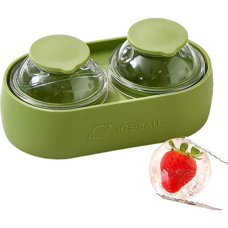 à glaçons rond – Planète Moule en silicone réutilisable avec couvercle (1/5)