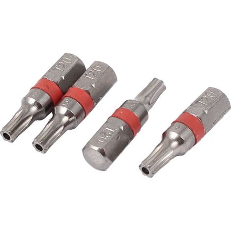 4pcs Embouts de tournevis Queue hexagonale 1/4" Torx T20 (1/4)