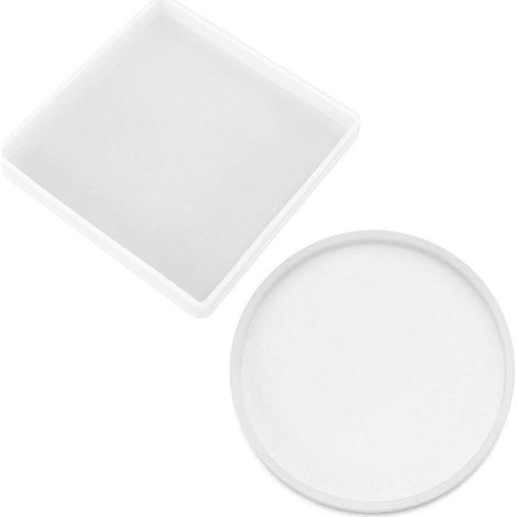Untersetzerform aus Kristallachat, DIY-Bastelform für Tassen, Becheruntersetzer, Harzgussform