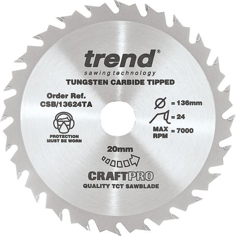 Trend CSB/13624TA Craft Saw Blade 136 X 24 Teeth X 20 Thin (1/5)