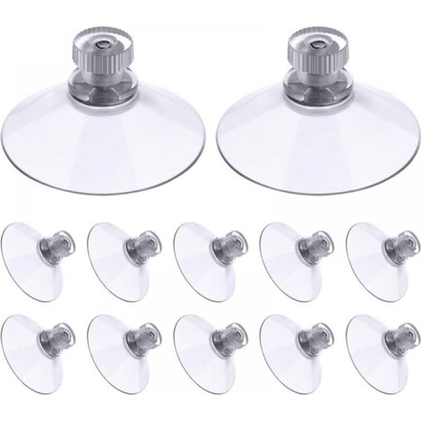 Lot de 30 Ventouses avec Filetage et écrous moletés 41 mm, Transparentes, pour Voiture, Camping, vitre, Pare-Soleil (1/5)