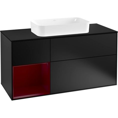 V&B Waschtischunterschrank Finion 120cm, Pl bla m, Reg li Peo, bla m Lac (1/2)