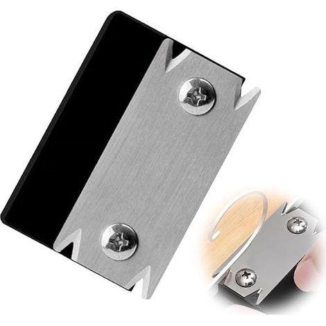 Coupe Bordure Manuel Rabot Bois avec Lame de Rechange, Araseur de Chant Droit Noir pour Menuiserie et Bricolage, Outil de Finition Précis pour Chant Plan de Travail, Bordure PVC, ABS et Placage (1/5)